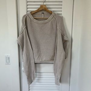 Free People Cropped Knit Sweater